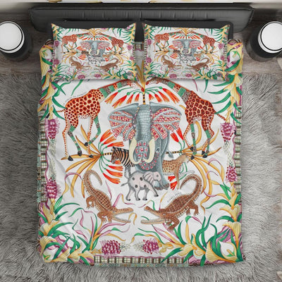 BigProStore Afrocentric Bedding Sets Cute African South African Animals Bedding Sets Bedding Sets / TWIN SIZE (68"x86" / 172x220cm) Bedding Sets