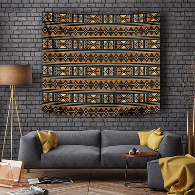 BigProStore African American Tapestry Wall Hanging Cute Afro American Girl Themed Ethnic Seamless Pattern African Modern Wall Decor Tapestry / S (51"x60" / 130x150cm) Tapestry