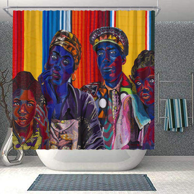 BigProStore Cute African Themed Shower Curtains African Queen King Family Bathroom Decor BPS0087 Small (165x180cm | 65x72in) Shower Curtain
