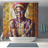 BigProStore Cute Afro American Shower Curtains African Woman Bathroom Decor Accessories BPS0084 Small (165x180cm | 65x72in) Shower Curtain
