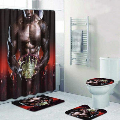Cute Afrocentric Melanin Black King Strong Men Shower Curtain Bathroom –  BigProStore