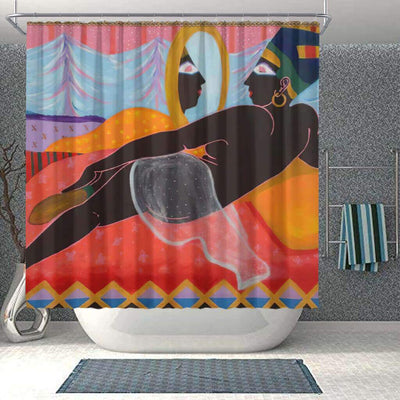 BigProStore Cute Afrocentric Shower Curtains African Girl Bathroom Decor Accessories BPS0255 Small (165x180cm | 65x72in) Shower Curtain