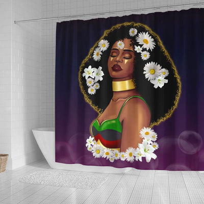 BigProStore Cute Beautiful Black Lady Black African American Shower Curtains Afrocentric Bathroom Accessories BPS065 Small (165x180cm | 65x72in) Shower Curtain