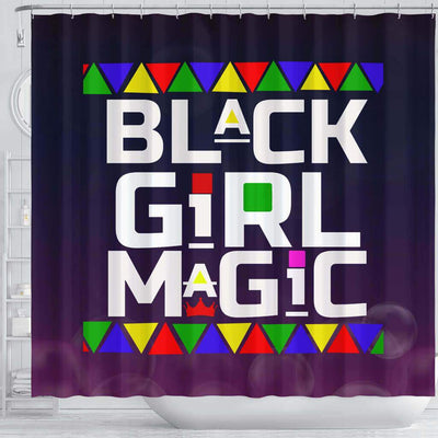 BigProStore Cute Black Girl Magic Afro Woman African American Print Shower Curtains Afrocentric Bathroom Accessories BPS078 Shower Curtain