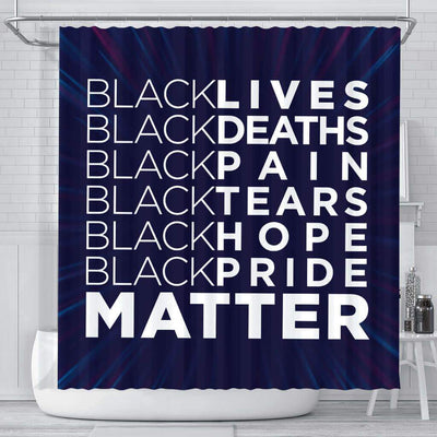 BigProStore Cute Black Lives Deaths Pain Tears Hope Pride Matter African American Inspired Shower Curtains African Style Designs BPS085 Small (165x180cm | 65x72in) Shower Curtain