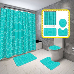 Turquoise Bathroom Decor Sets Midcentury Funky Chain Turquoise Shower –  BigProStore