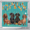 BigProStore Sausage Puppy Bathroom Curtains Cute Dachshund Dogs Bathroom Wall Decor Ideas Dachshund Themed Gifts Dachshund Shower Curtain / Small (165x180cm | 65x72in) Dachshund Shower Curtain
