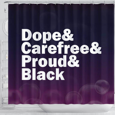 BigProStore Cute Dope Carefree Proud Black Shower Curtains African American African Bathroom Accessories BPS111 Shower Curtain