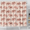 BigProStore Elephant Bathroom Decor Cute Girly Pink Rose Gold Polka Dot Elephants Bathroom Sets Shower Curtain / Small (165x180cm | 65x72in) Shower Curtain