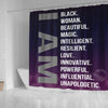BigProStore Cute I Am Black Beautiful Magic Intelligent Woman African American Themed Shower Curtains Afrocentric Bathroom Accessories BPS129 Small (165x180cm | 65x72in) Shower Curtain
