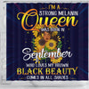 BigProStore Cute I'm A Strong Melanin September Queen Sunflower African American Inspired Shower Curtains African Bathroom Accessories BPS146 Shower Curtain