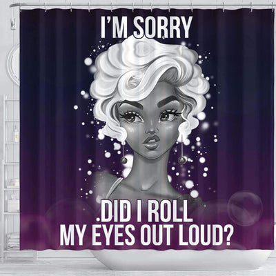 BigProStore Cute I'm Sorry Did I Roll My Eyes Out Loud African American Themed Shower Curtains Afrocentric Bathroom Accessories BPS145 Shower Curtain