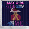 BigProStore Cute May Girl God Designed Created Blesses Heals Defends Me African American Print Shower Curtains Afrocentric Style Designs BPS170 Shower Curtain