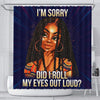BigProStore Cute Melanin Girl I'm Sorry Did I Roll My Eyes Out Loud African Style Shower Curtains African Bathroom Decor BPS153 Small (165x180cm | 65x72in) Shower Curtain