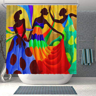 BigProStore Cute Natural Hair Shower Curtain Afro Woman Bathroom Decor Accessories BPS0152 Small (165x180cm | 65x72in) Shower Curtain