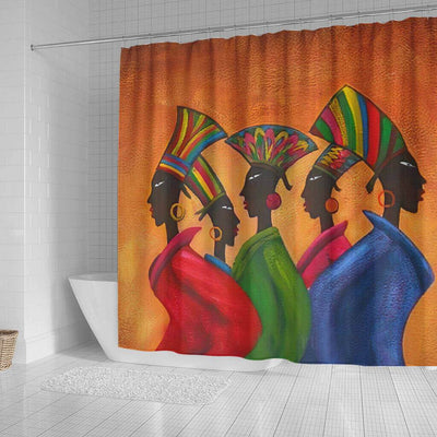 BigProStore Cute Natural Hair Shower Curtain Melanin Afro Woman Bathroom Designs BPS0271 Shower Curtain