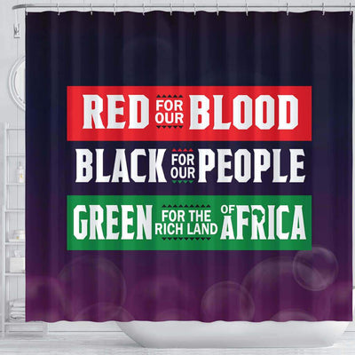 BigProStore Cute Red For My Blood Black For Our People Green For The Rich Land Of Africa African American Themed Shower Curtains Afrocentric Bathroom Accessories BPS202 Shower Curtain