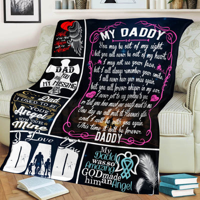 DADDY You May Be Out Of My Sight Blanket