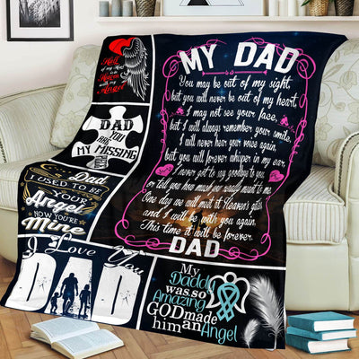 DAD You May Be Out Of My Sight Blanket