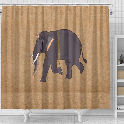 BigProStore Elephant Bathroom Decor Decorative Ornamental Elephant Abstract Bathroom Decor Shower Curtain / Small (165x180cm | 65x72in) Shower Curtain