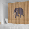 BigProStore Elephant Bathroom Decor Decorative Ornamental Elephant Abstract Bathroom Decor Shower Curtain