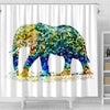 BigProStore Elephant Shower Curtain Sets Design 36 Mosaic Elephant Bathroom Wall Decor Ideas Shower Curtain / Small (165x180cm | 65x72in) Shower Curtain