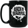 BigProStore Black Is Beautiful African American Coffee Mug Melanin Poppin Girl Cup BM15OZ 15 oz. Black Mug / Black / One Size Coffee Mug