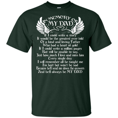 In Memory Of My Dad T-Shirt Happy Fathers Day In Heaven Dad Cool Gift