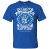 BigProStore Dad And Son Heart To Heart Forever T-Shirt Cool Father's Day Gift Idea G200 Gildan Ultra Cotton T-Shirt / Royal / S T-shirt