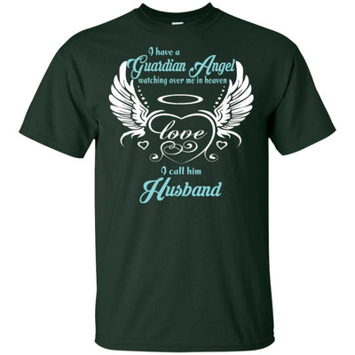 BigProStore My Husband My Guardian Angel In Heaven T-Shirt Father's Day Gift Idea G200 Gildan Ultra Cotton T-Shirt / Forest / S T-shirt