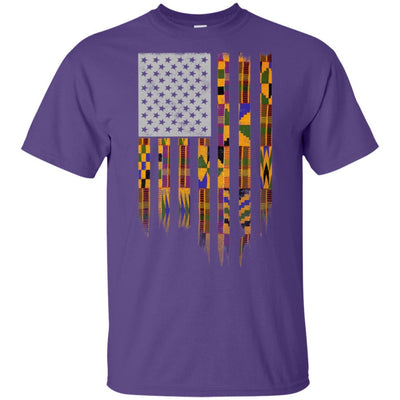 BigProStore African American Flag T-Shirt For Pro Black People Afro Melanin Women G200 Gildan Ultra Cotton T-Shirt / Purple / S T-shirt