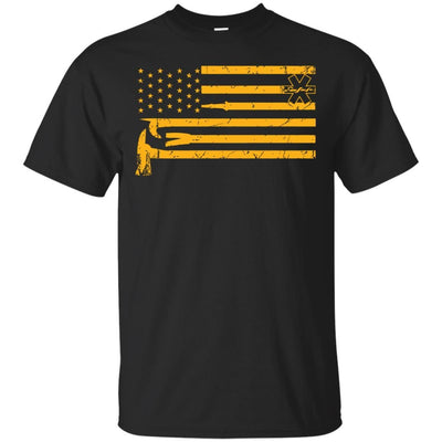 Firefighter T-shirt  America Flag Firemen Tools Shirts