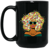 BigProStore African American Women Flower Melanin Poppin Coffee Mug Afro Girl Rock BM15OZ 15 oz. Black Mug / Black / One Size Coffee Mug