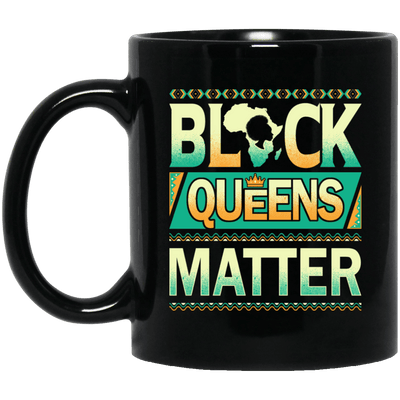 BigProStore Black Queens Matter Coffee Mug African American Melanin Afro Girls Cup BM11OZ 11 oz. Black Mug / Black / One Size Coffee Mug