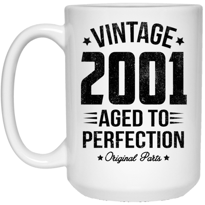 BigProStore Vintage 2001 Aged To Perfection Coffee Mug Gifts 21504 15 oz. White Mug / White / One Size Coffee Mug