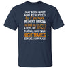 BigProStore Horse Lover Shirt Mess With My Horse Funny Shirt Horse Lover Gift Navy / S T-Shirts