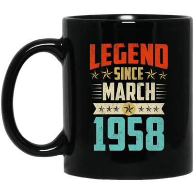 Legend Born March 1958 Coffee Mug 61st Birthday Gifts