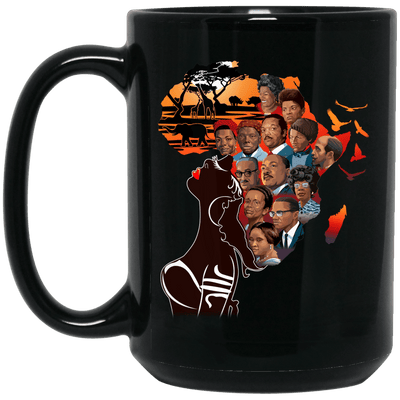 BigProStore My Roots Mug African American Coffee Cup For Pro Black Afro Girl Rock BM15OZ 15 oz. Black Mug / Black / One Size Coffee Mug