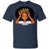 BigProStore #Respectmyhair Respect My Hair Pretty Black Girl Melanin Women T-Shirt G200 Gildan Ultra Cotton T-Shirt / Navy / S T-shirt