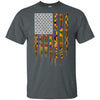 BigProStore African American Flag T-Shirt For Pro Black People Afro Melanin Women G200 Gildan Ultra Cotton T-Shirt / Dark Heather / S T-shirt