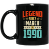 Legend Born March 1990 Coffee Mug 29th Birthday Gifts