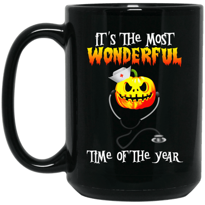 BigProStore Nurse Mug It's The Most Wonderful Time Of Year Nursing Halloween Gifts BM15OZ 15 oz. Black Mug / Black / One Size Coffee Mug