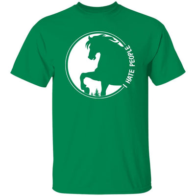 BigProStore Horse Lover Shirt Funny I Hate People Horse Design T-Shirt Turf Green / S T-Shirts
