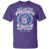 BigProStore Dad And Son Heart To Heart Forever T-Shirt Cool Father's Day Gift Idea G200 Gildan Ultra Cotton T-Shirt / Purple / S T-shirt