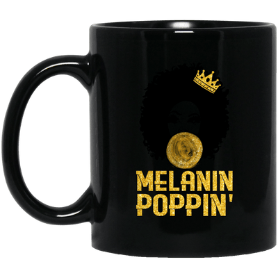 BigProStore Melanin Poppin Mug African American Coffee Cup For Pro Black People BM11OZ 11 oz. Black Mug / Black / One Size Coffee Mug