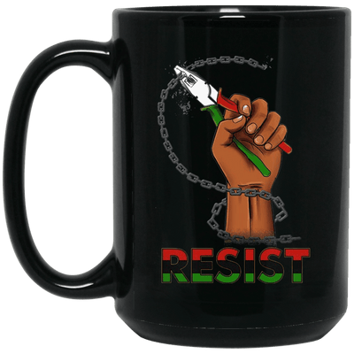 BigProStore Resist Mug African American Coffee Cup Pro Black Melanin Women Design BM15OZ 15 oz. Black Mug / Black / One Size Coffee Mug