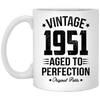 BigProStore Vintage 1951 Aged To Perfection Coffee Mug Gifts XP8434 11 oz. White Mug / White / One Size Coffee Mug