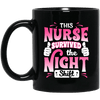 BigProStore Nurse Mug This Nurse Survived The Night Shift Funny Nursing Gifts BM11OZ 11 oz. Black Mug / Black / One Size Coffee Mug