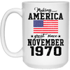 BigProStore Make America Great Since November 1970 21504 15 oz. White Mug / White / One Size Coffee Mug
