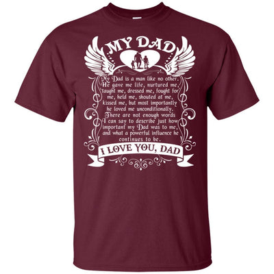 BigProStore I Love You Daddy T-Shirt Remembering Dad On His Death Anniversary Gift G200 Gildan Ultra Cotton T-Shirt / Maroon / S T-shirt